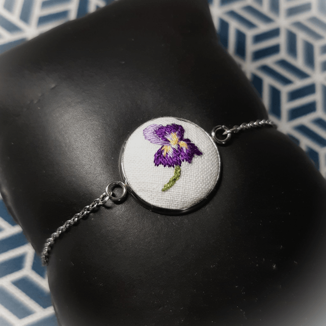 Bracelet fleur de pensée