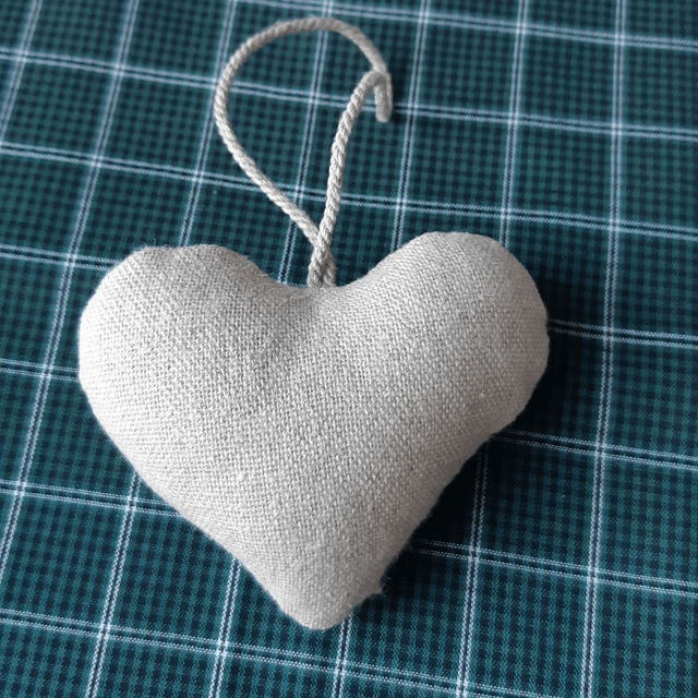 Cœur en lin branches de sapin