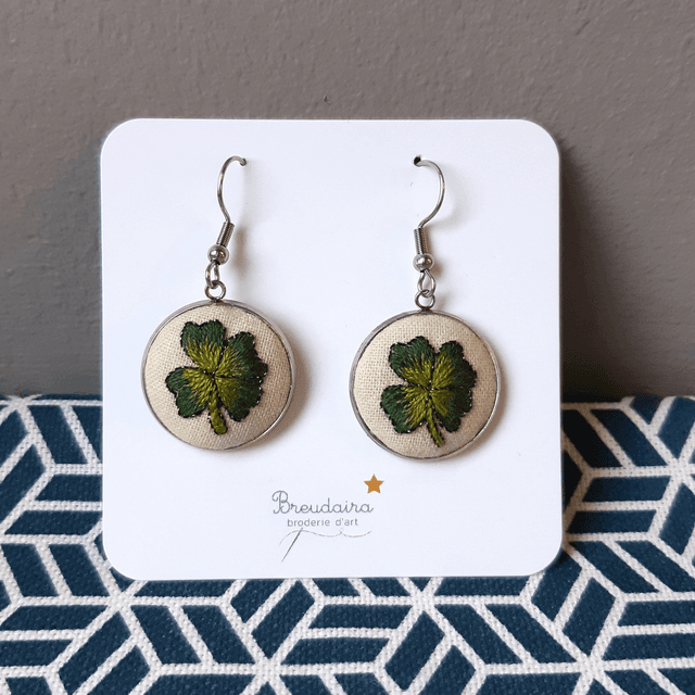 Boucles d&#039;oreilles Trèfle à 4 feuilles